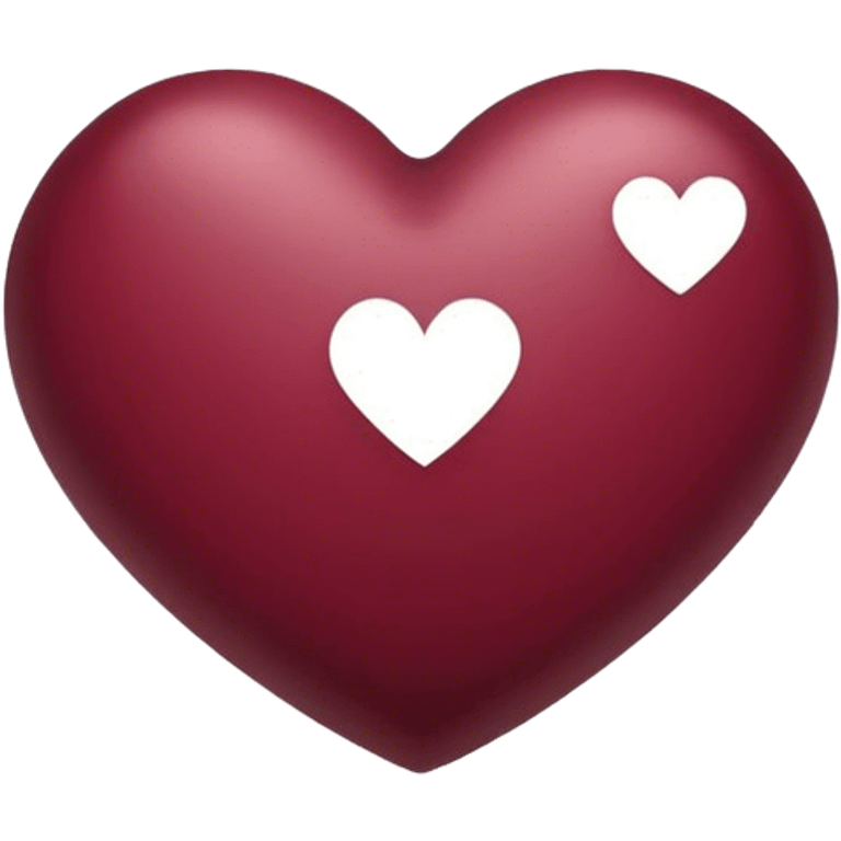 burgundy heart emoji