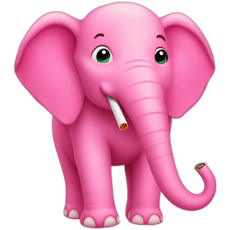 pink elephant cigarette emoji