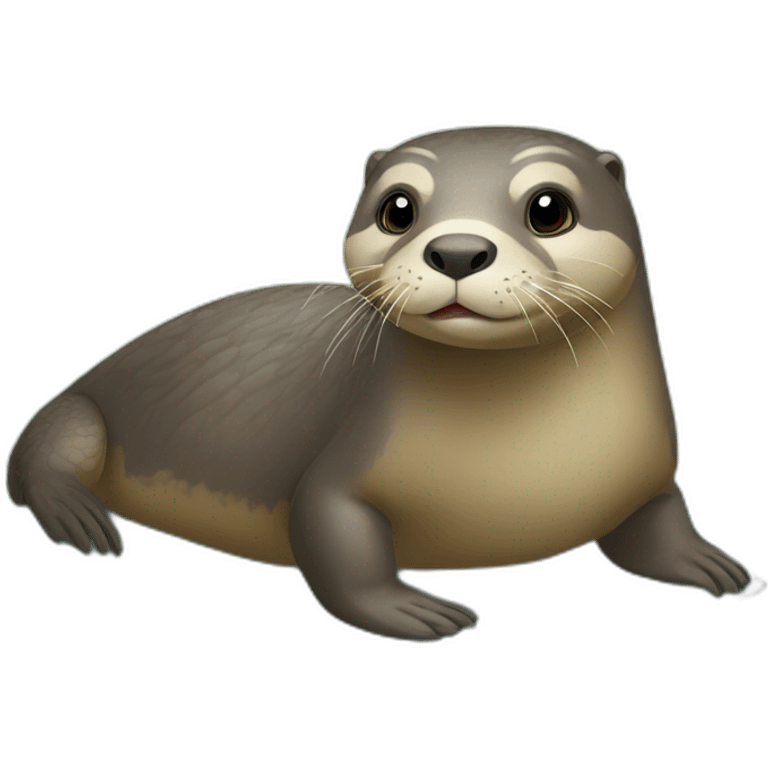 Loutre sur tortue  emoji