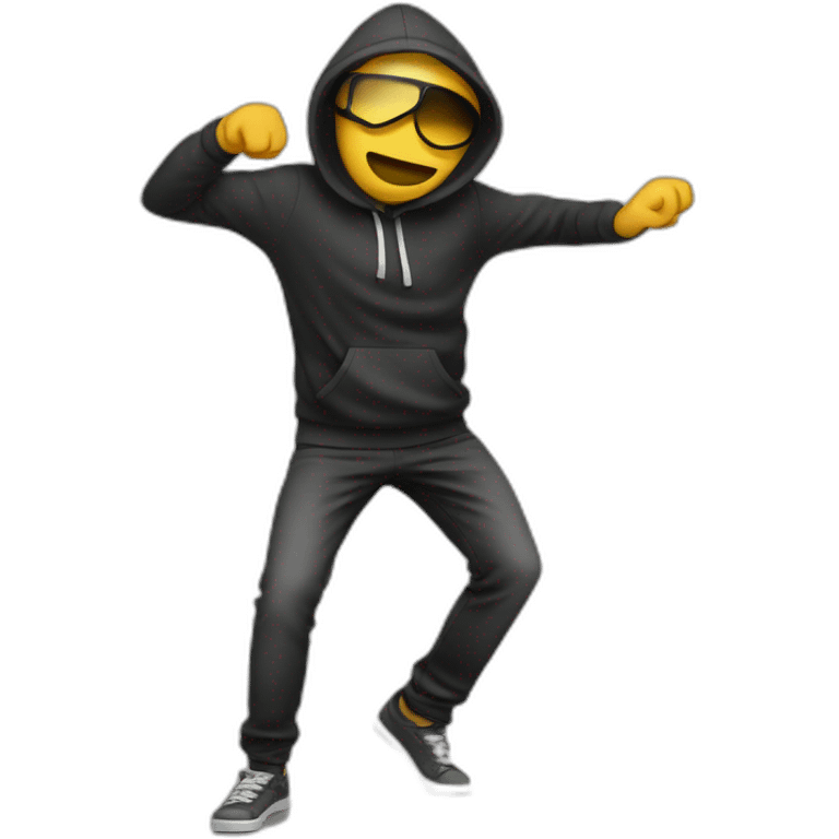 personne qui fait un dab emoji