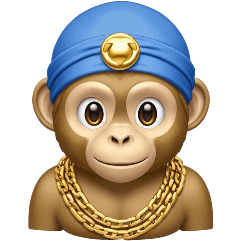 monkey with gold chain and durag emoji