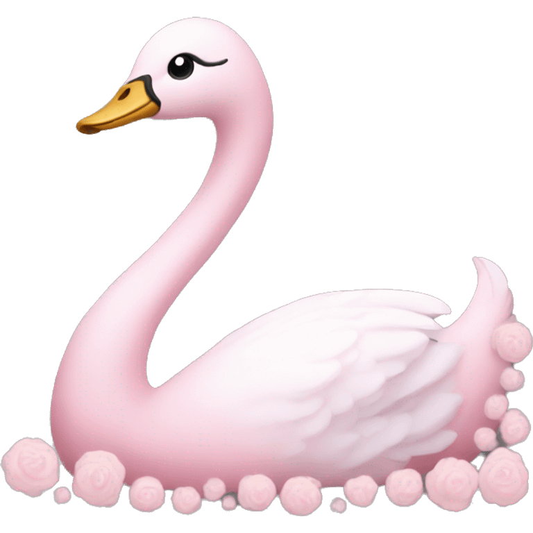 pastel pink swan emoji