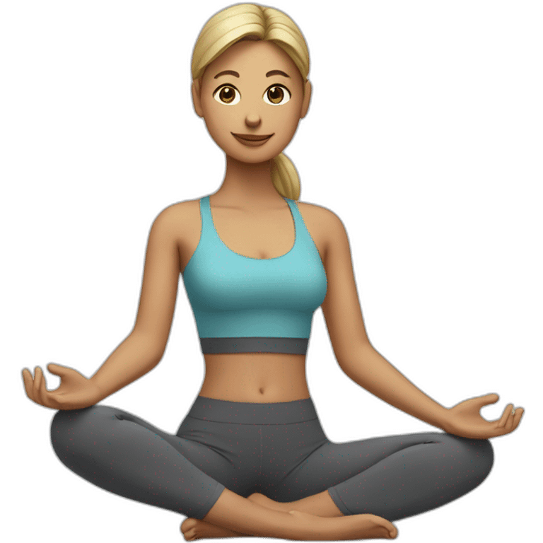 Using on a notbook with yoga clothes emoji