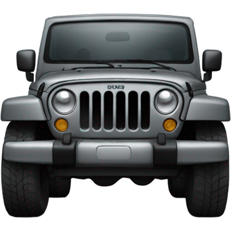 Front of Dark gray Jeep emoji