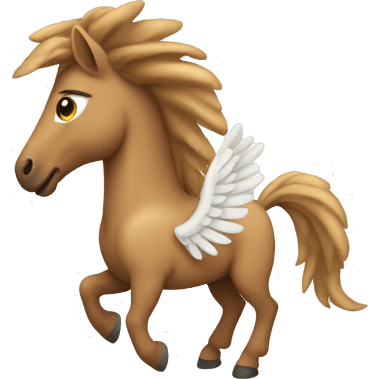 Light brown pegasus emoji