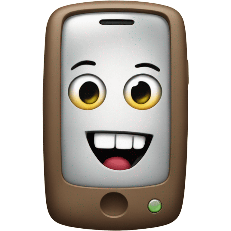 A phone talking emoji