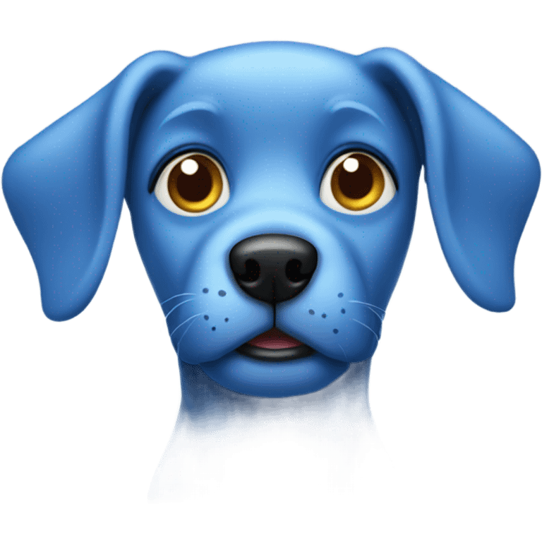 Blue dog emoji