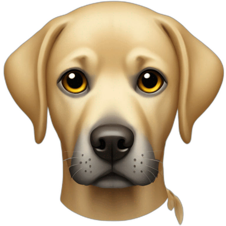 labrador in mask emoji