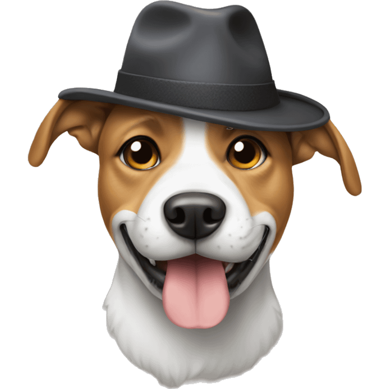 Dog wearing a hat emoji