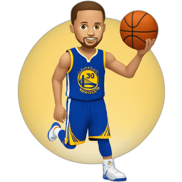 Steph Curry shooting a basketball emoji