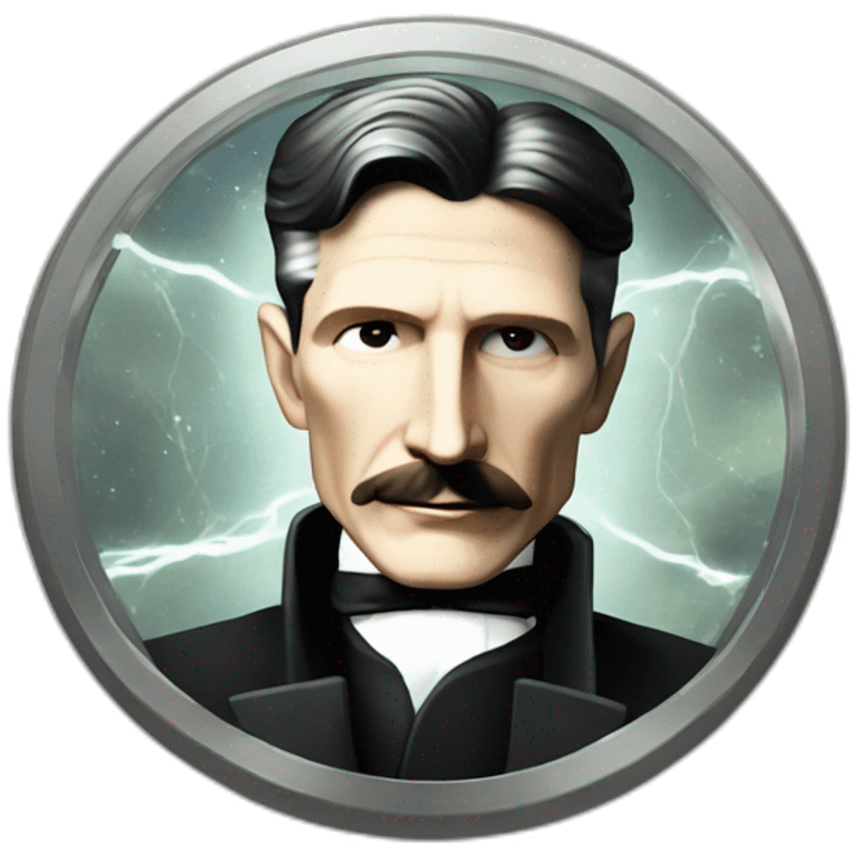 Nikola Tesla above terraform logo emoji