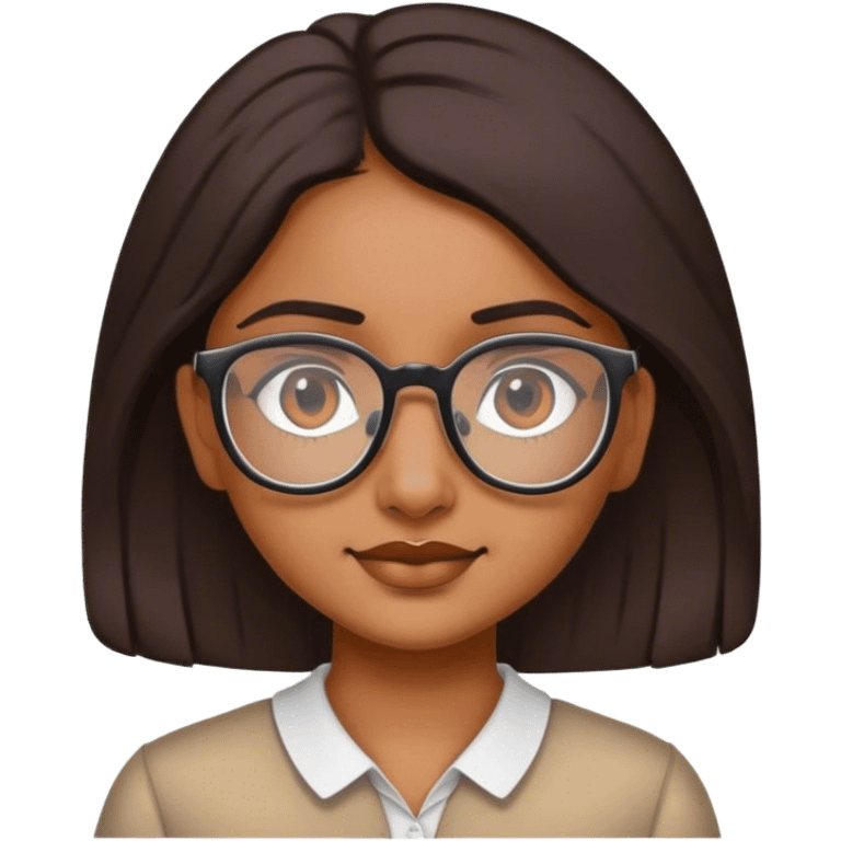 indian girl with glasses emoji