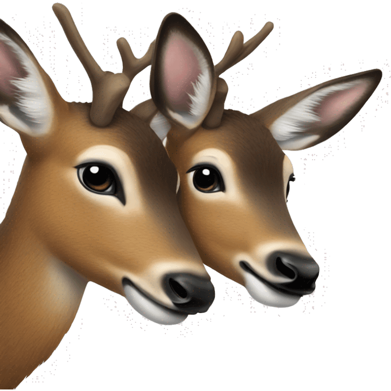 two deers kissing emoji