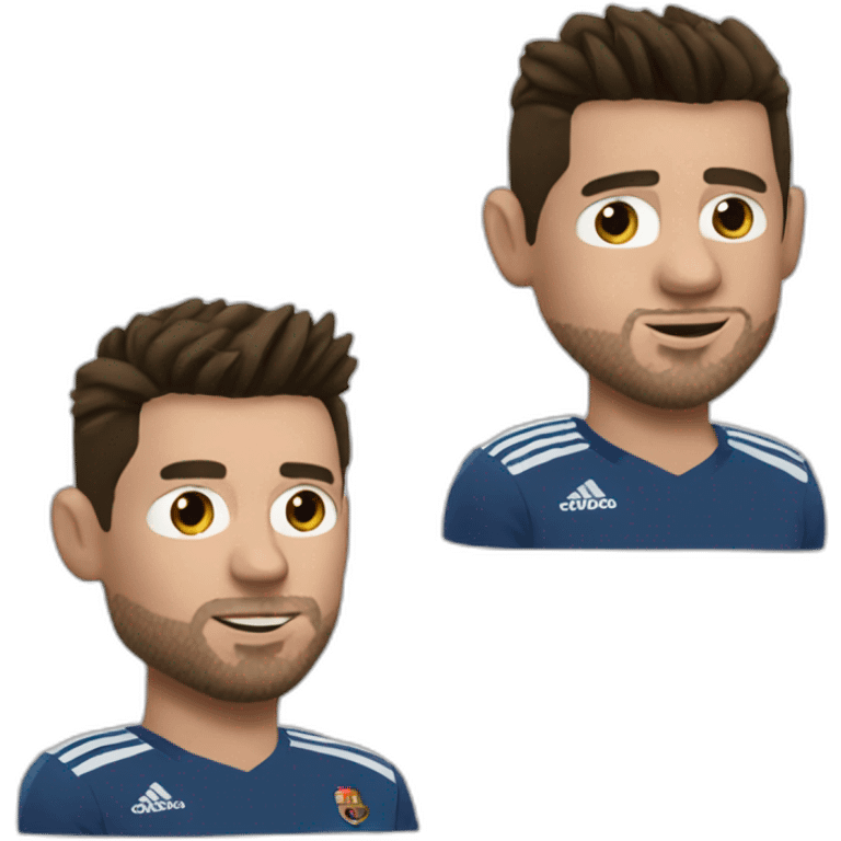 Ronaldo coup de point à messi emoji