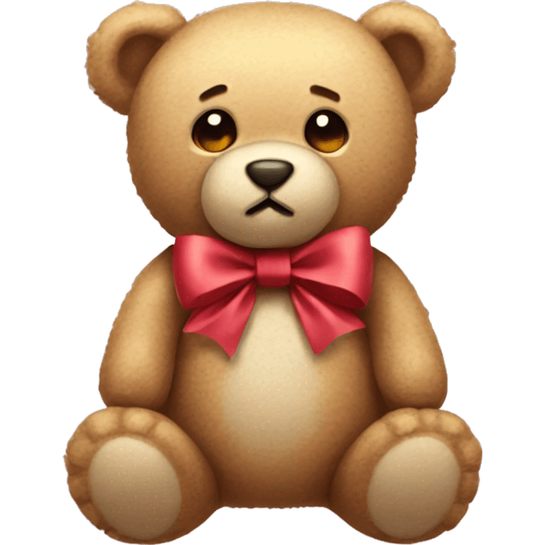 Teddybear with a bow emoji