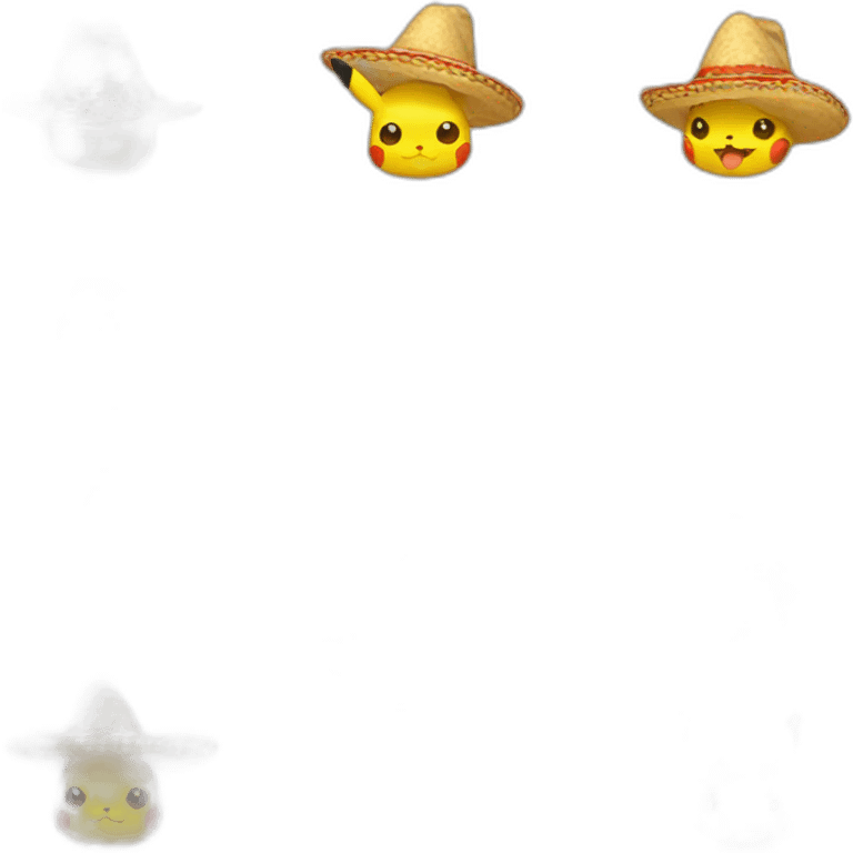 Pikachu sombrero emoji