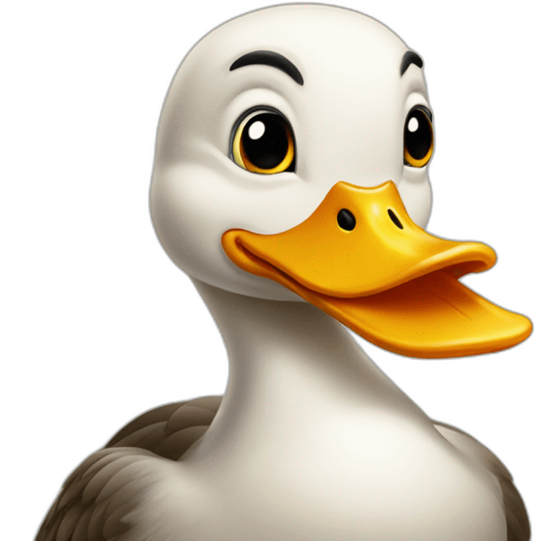 Handsome duck emoji