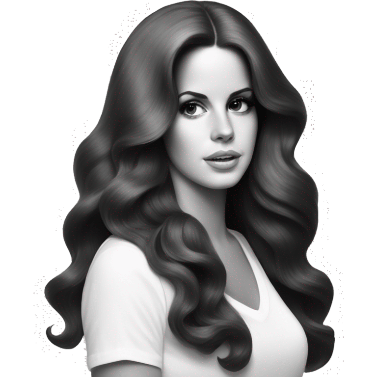 lana del rey black & white emoji