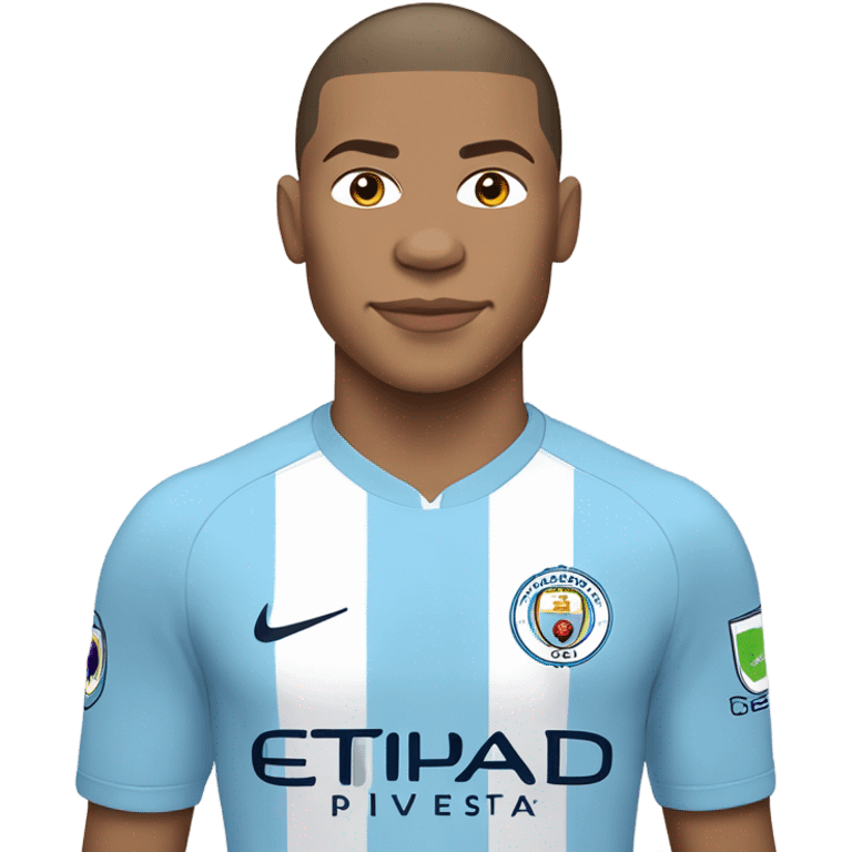 kylian mbappe with Manchester city jersey emoji