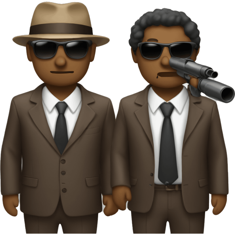 brown suit mafia with bazooka and sunglasses emoji