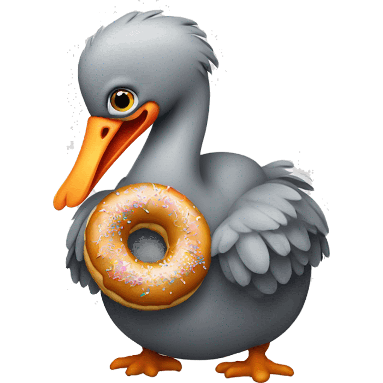 Dodo Bird with a donut emoji