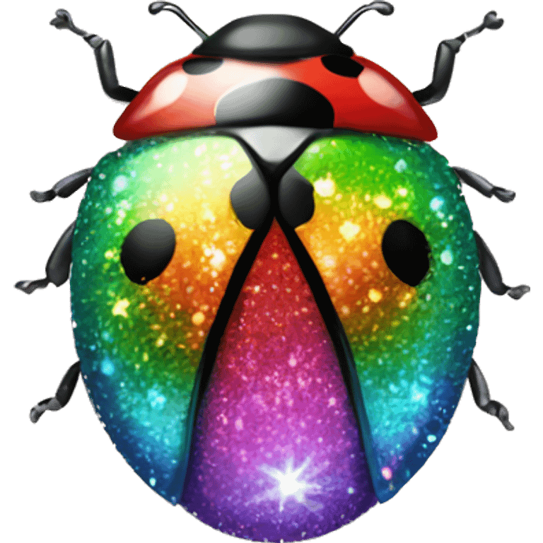 rainbow sparkle ladybug  emoji