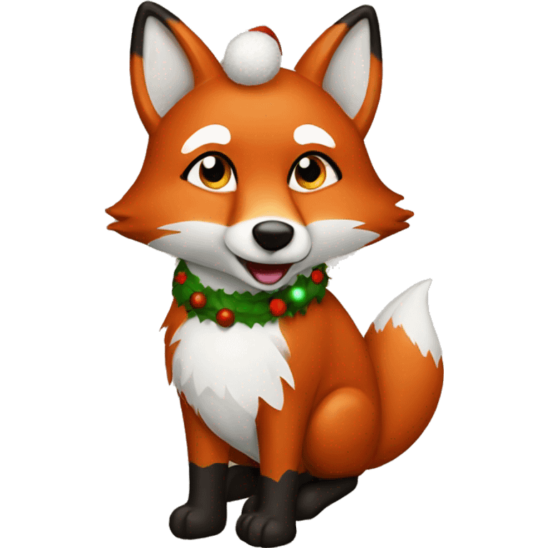 Christmas Fox emoji