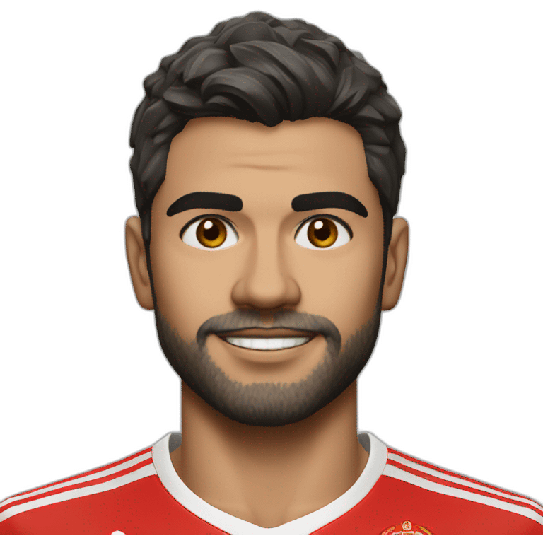 João Neves realistic with Benfica jersey  emoji