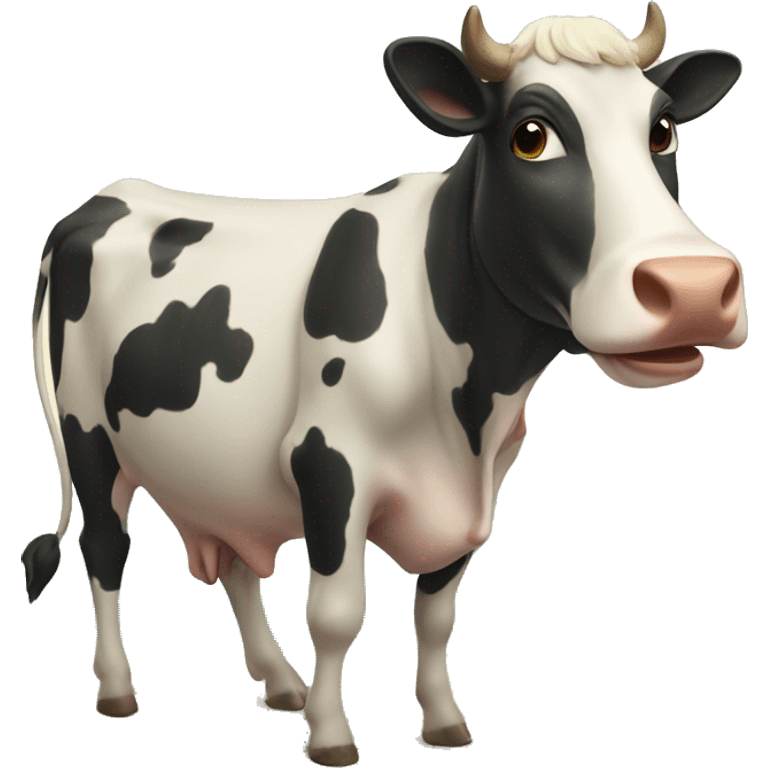 cow making holidays on the sea emoji