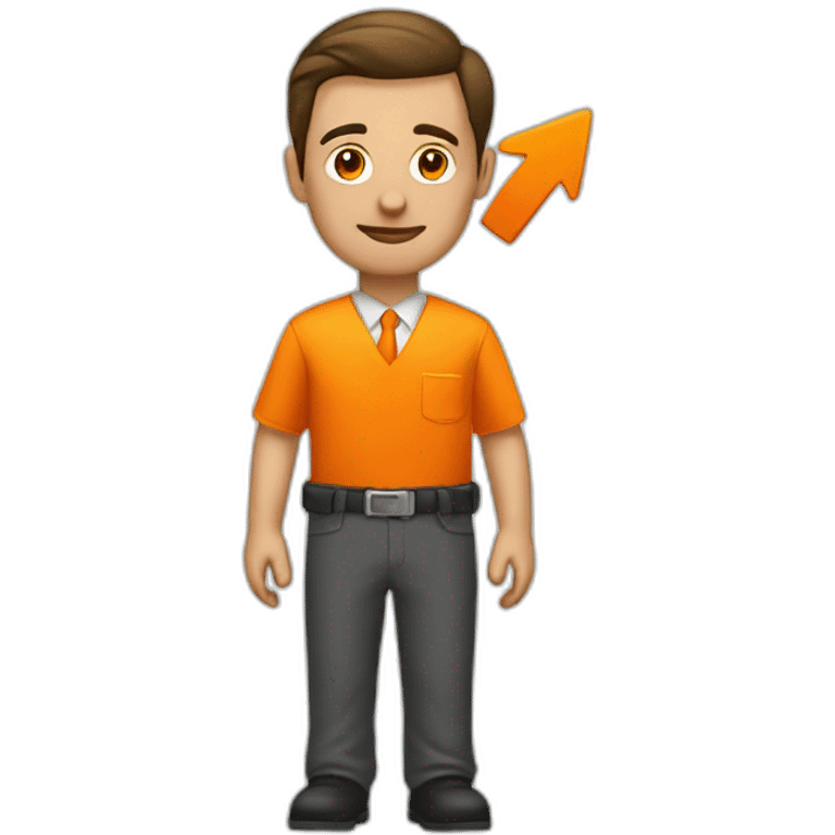 trader men with orange arrow emoji