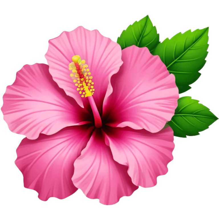 Pink hibiscus  emoji