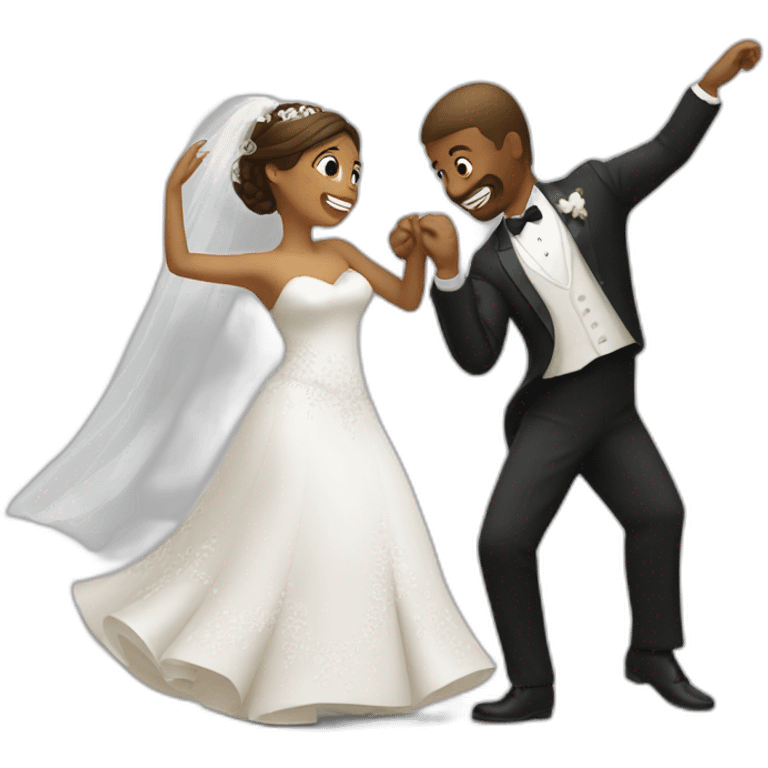 bride and groom dance emoji