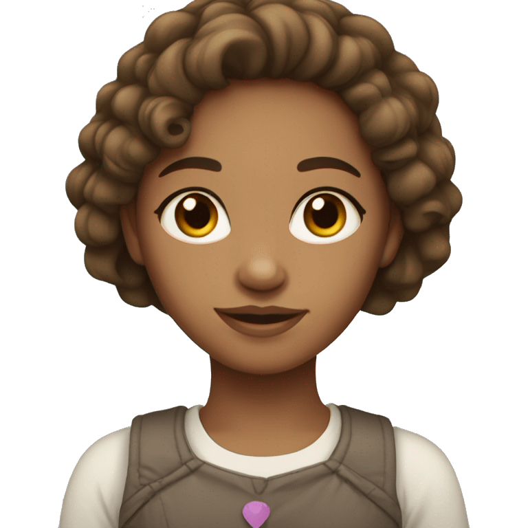 brown haired light skinned girl emoji