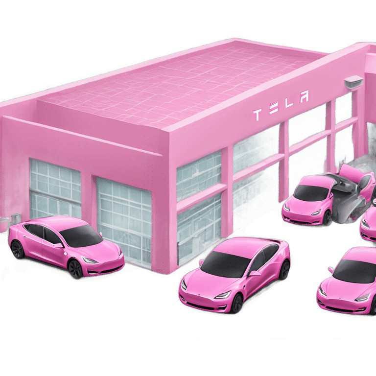 pink tesla factory emoji