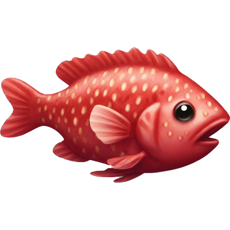 Strawberry fish emoji