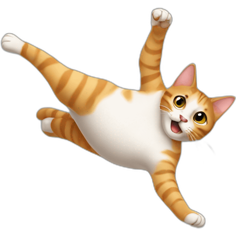 Cat doing backflip emoji