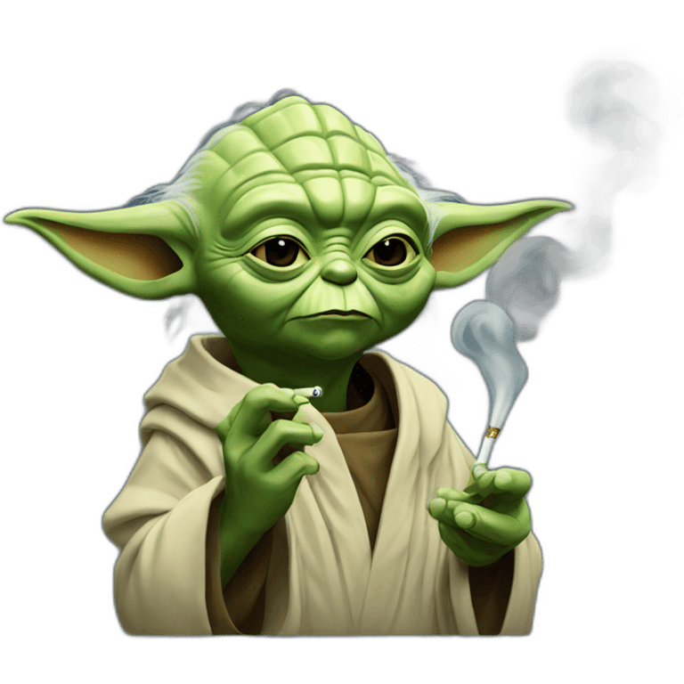 Yoda smoking emoji