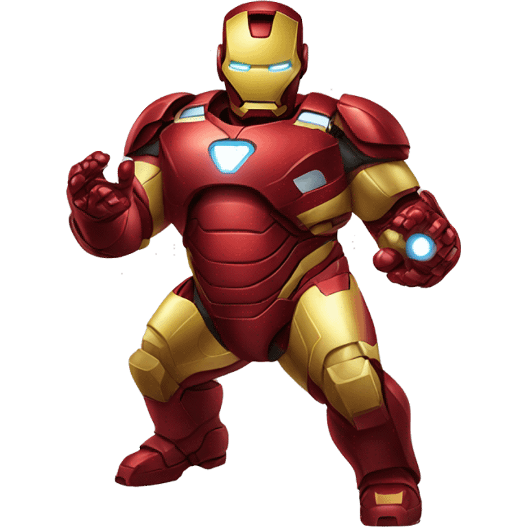 Iron Man being fat as hell while eating wings emoji