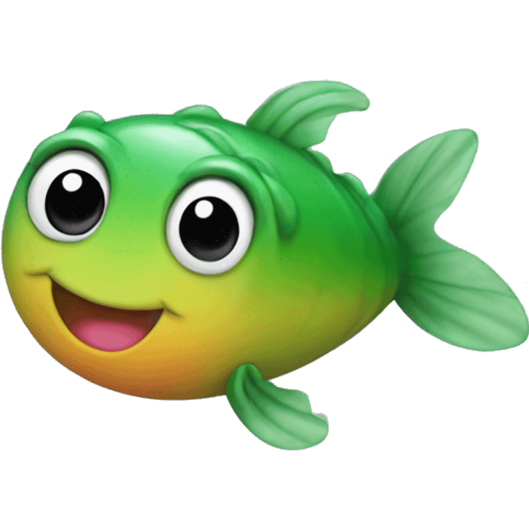 Gay pride tadpole emoji