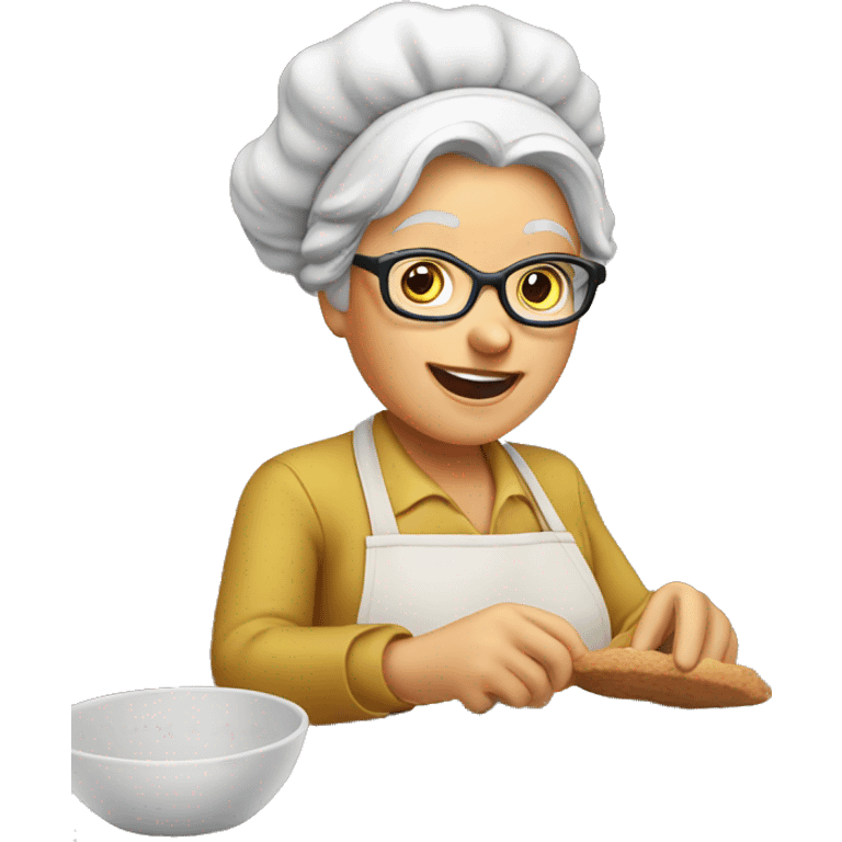 Nana baking cookies emoji