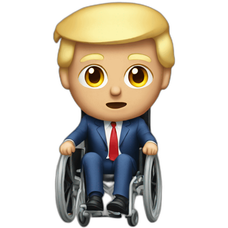 donald trump in a wheelchair emoji