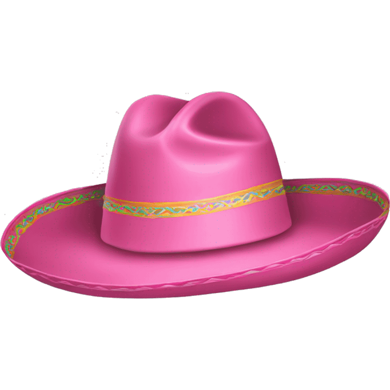 sombrero de vaquera rosado emoji