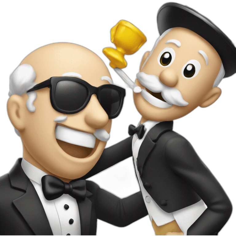 monopoly man getting wacked emoji