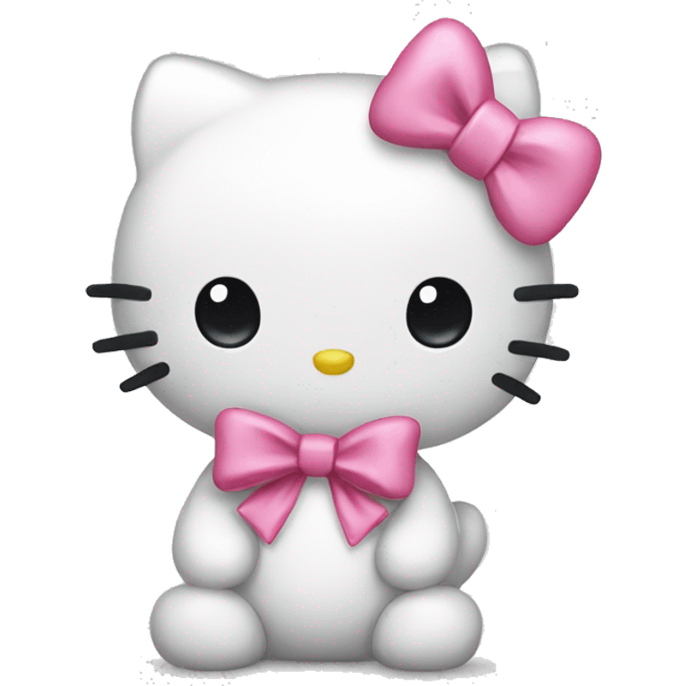 Hello kitty with pink bow  emoji