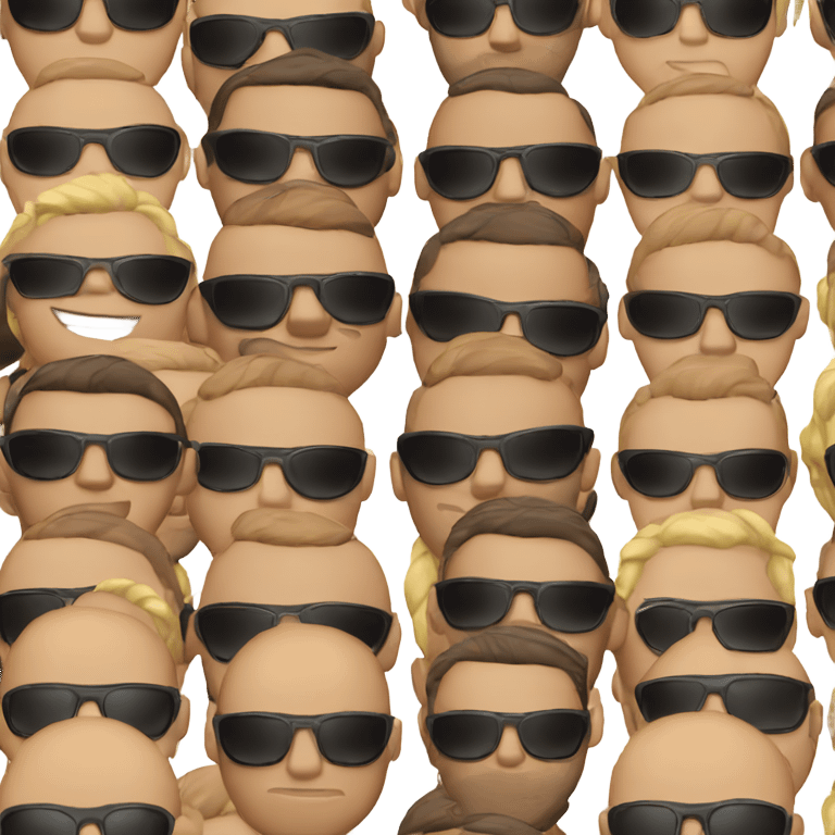 Muscular guy wearing sunglasses emoji