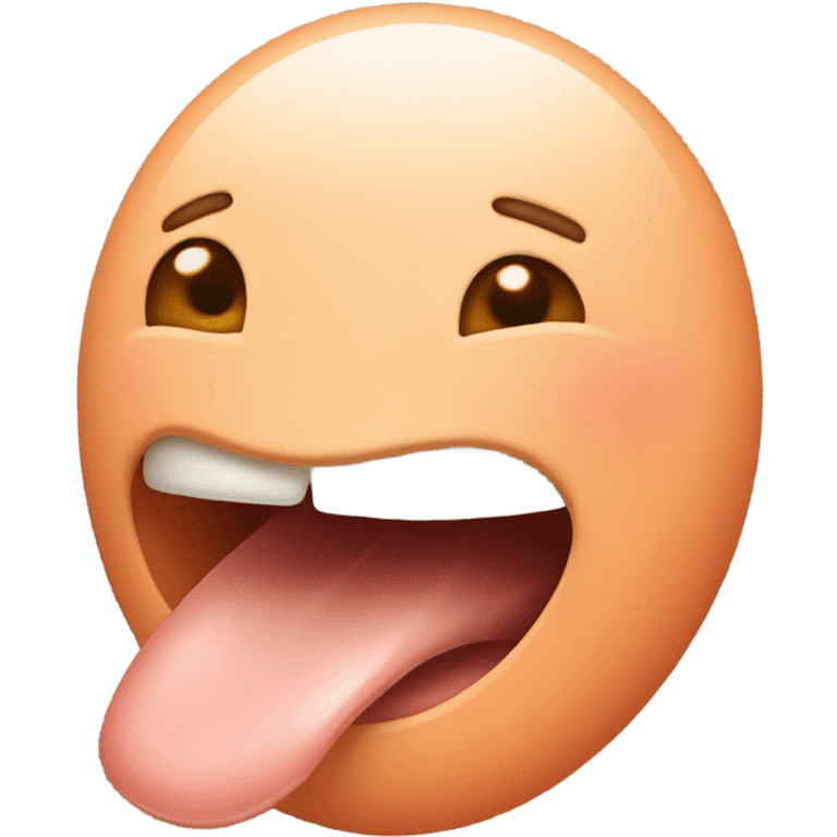 peach tongue emoji