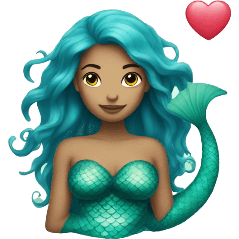 Mermaid with heart emoji