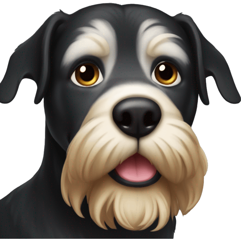 Black dog long snout emoji