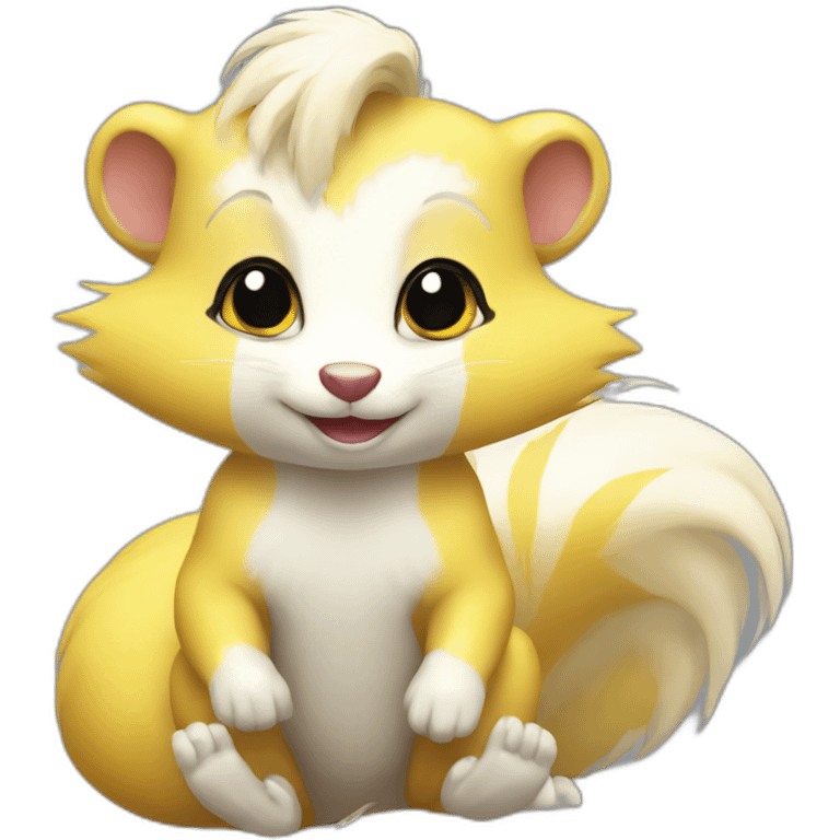 blonde cute yellow skunk skunk emoji