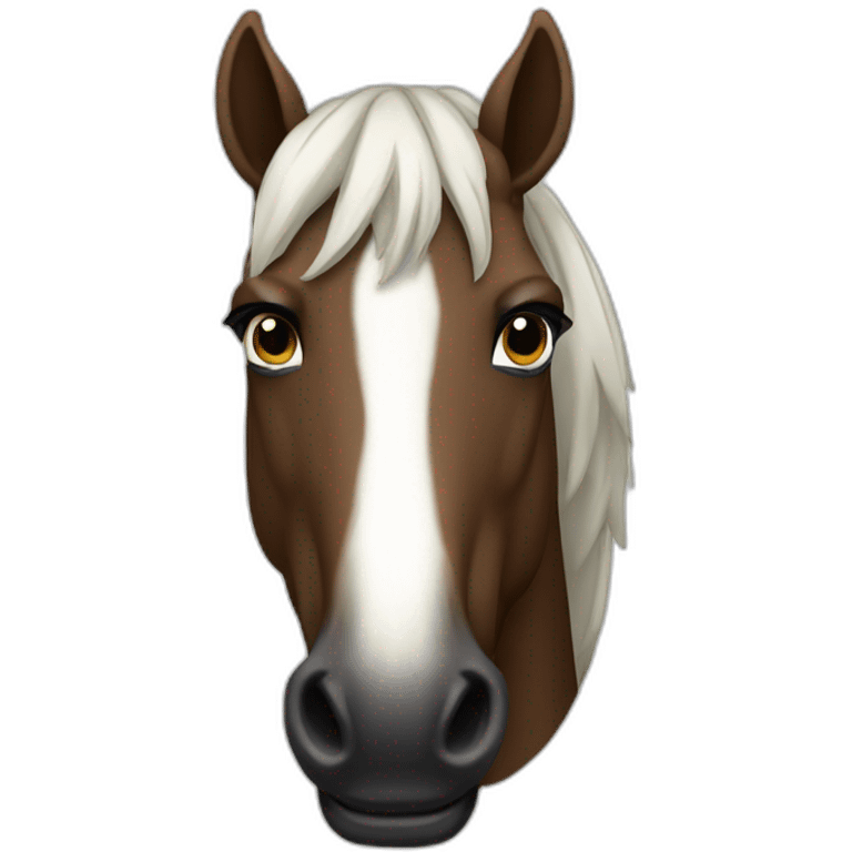 Braunschwarzes pferd emoji